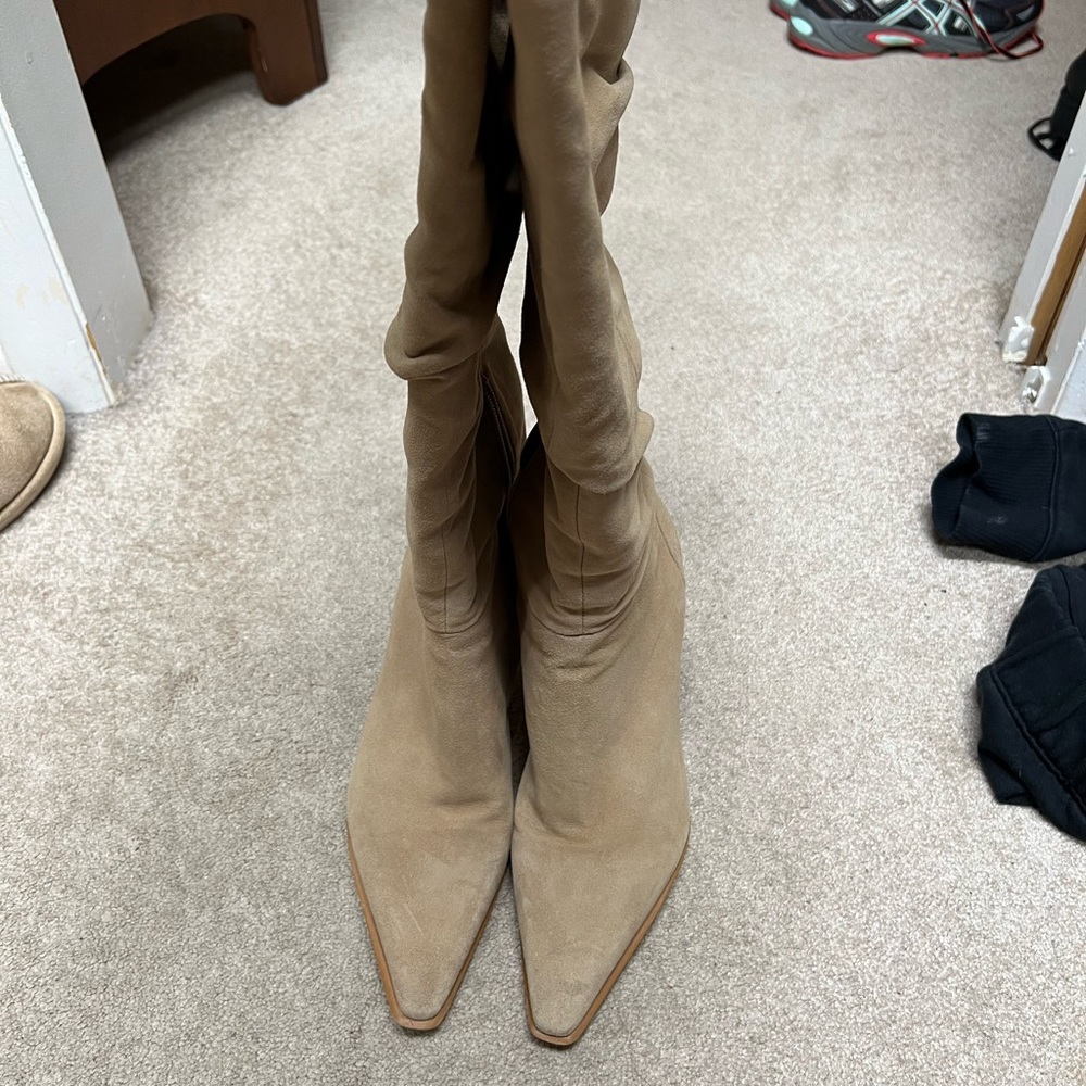 Vince Camuto Tan Suede Knee High Boots